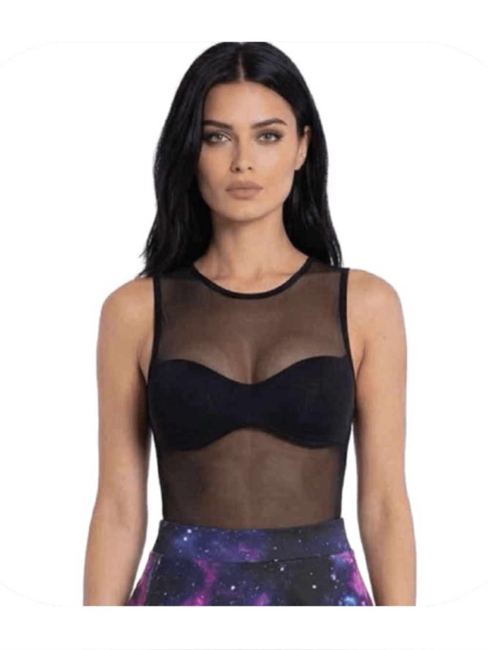 NWT Allchic XXL black mesh tank